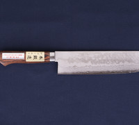 Nakiri / Vegetable Knife - Pounded Damascus VG-1 Steel with Mahogany Handle 14402M